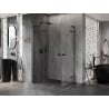 Mexen Lunar L Duo Hinged Shower Enclosure 105 x 100 cm, Transparent, Black - 834L-105L-100P-70-00