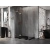 Mexen Lunar L left hinge shower enclosure 85 x 80 cm, transparent, brushed copper - 834L-085-080-65-00-L