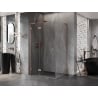 Mexen Lunar L left hinge shower enclosure 85 x 80 cm, transparent, brushed copper - 834L-085-080-65-00-L