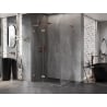 Mexen Lunar L left hinge shower enclosure 85 x 80 cm, transparent, brushed copper - 834L-085-080-65-00-L