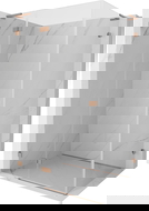 Mexen Lunar L Left Swinging Shower Enclosure 90 x 80 cm, Transparent, Brushed Copper - 834L-090-080-65-00-L