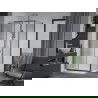 Mexen Apia extendable shower cubicle 100 x 80 cm, Transparent, Chrome + shower tray Flat - 840-100-080-01-00-4010
