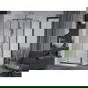 Mexen Apia extendable shower cubicle 100 x 80 cm, Transparent, Chrome + shower tray Flat - 840-100-080-01-00-4010
