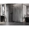 Mexen Lunar L shower enclosure left swing 80 x 80 cm, transparent, brushed gun gray - 834L-080-080-66-00-L
