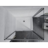 Mexen Apia sliding shower cabin 110 x 70 cm, transparent, chrome + Flat shower tray - 840-110-070-01-00-4010