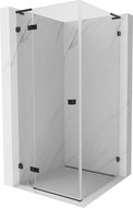 Mexen Lunar L Left Hinged Shower Cabin 80 x 80 cm, Transparent, Black - 834L-080-080-70-00-L