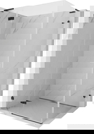 Mexen Lunar L left hinged shower cabin 100 x 90 cm, transparent, black - 834L-100-090-70-00-L