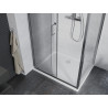 Mexen Apia sliding shower cabin 130 x 70 cm, transparent, chrome + Flat shower tray - 840-130-070-01-00-4010