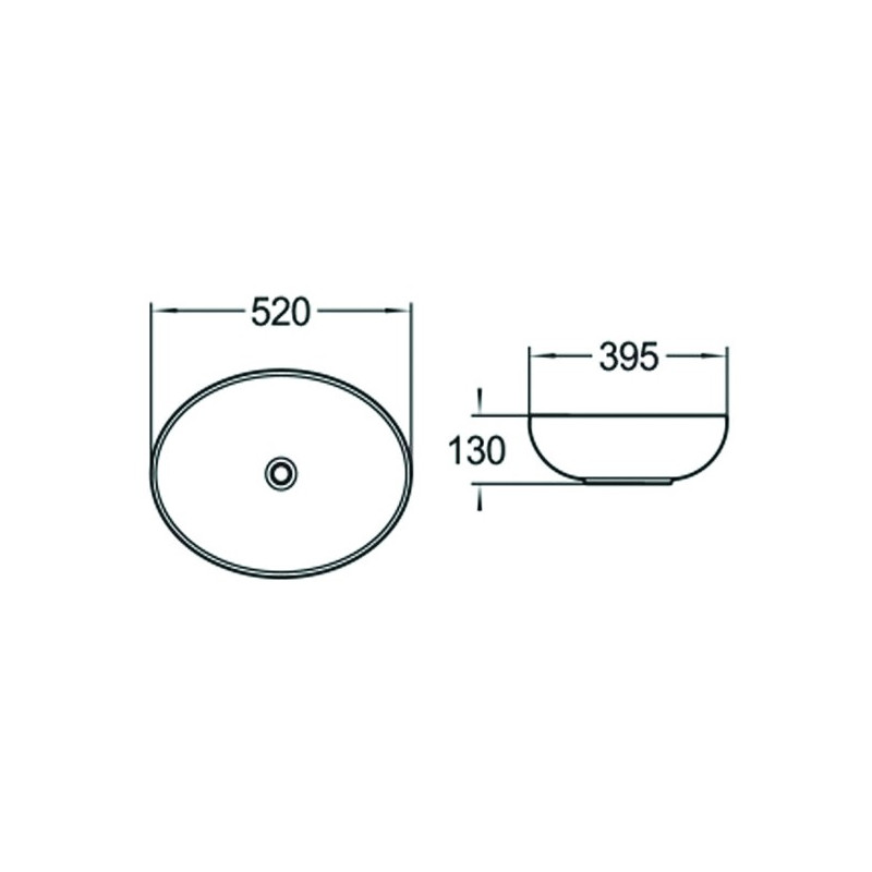 Mexen Jowita countertop sink 52 x 39 cm, white - 21355200