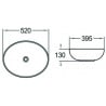 Mexen Jowita countertop washbasin 52 x 39 cm, White - 21355200