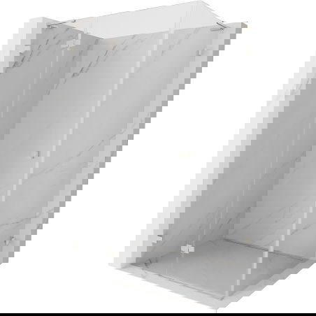 Mexen Lunar L shower enclosure left hinged 85 x 80 cm, transparent, brushed nickel - 834L-085-080-97-00-L