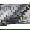 Mexen Apia extendable shower cubicle 100 x 70 cm, Stripes, Chrome + shower tray Flat - 840-100-070-01-20-4010