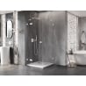 Mexen Lunar left swing shower cabin 100 x 100 cm, transparent, white - 834-100-100-20-00-L