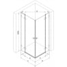 Mexen Lunar L Duo Left Swing Shower Enclosure 115 x 105 cm, Transparent, Black - 834L-115L-105P-70-00