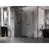 Mexen Lunar L Duo hinged shower enclosure 115 x 110 cm, transparent, black - 834L-115L-110P-70-00