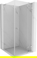 Mexen Lunar L right-hinged shower enclosure 80 x 80 cm, transparent, chrome - 834L-080-080-01-00-P