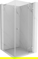 Mexen Lunar L right hinged shower cabin 100 x 100 cm, transparent, chrome - 834L-100-100-01-00-P