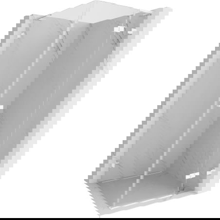 Mexen Lunar L right-sided pivot shower cabin 80 x 80 cm, transparent, white - 834L-080-080-20-00-P