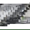 Mexen Apia extendable shower cubicle 130 x 70 cm, Stripes, Chrome + shower tray Flat - 840-130-070-01-20-4010