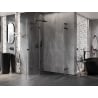 Mexen Lunar L Duo hinged shower enclosure 120 x 115 cm, transparent, black - 834L-120L-115P-70-00