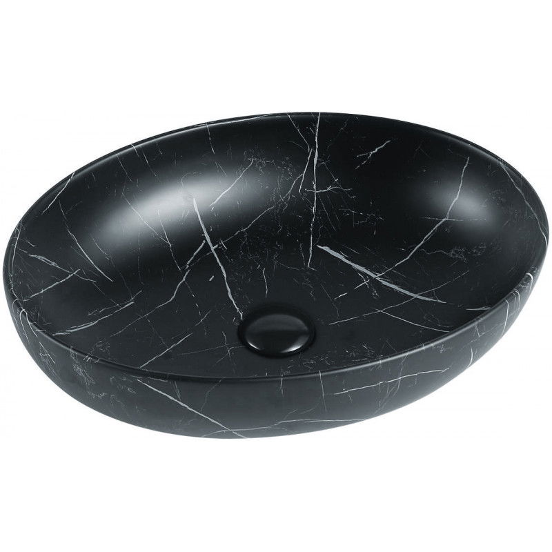 Mexen Orsola countertop washbasin 52 x 39 cm, Black stone - 21365271