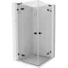 Mexen Lunar L Duo shower enclosure with hinged doors 120 x 120 cm, transparent, black - 834L-120L-120P-70-00