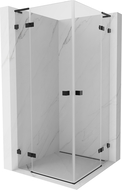 Mexen Lunar L Duo shower enclosure with hinged doors 120 x 120 cm, transparent, black - 834L-120L-120P-70-00