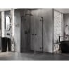 Mexen Lunar L Duo shower enclosure with hinged doors 120 x 120 cm, transparent, black - 834L-120L-120P-70-00