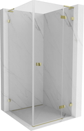Mexen Lunar L shower enclosure hinged right 80 x 80 cm, transparent, gold - 834L-080-080-50-00-P