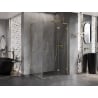 Mexen Lunar L shower enclosure right swing 90 x 80 cm, transparent, gold - 834L-090-080-50-00-P
