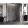 Mexen Lunar L, Right-Swing Shower Enclosure 100 x 80 cm, Transparent, Gold - 834L-100-080-50-00-P