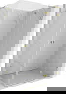 Mexen Lunar L right-hinged shower cabin 100 x 90 cm, transparent, gold - 834L-100-090-50-00-P