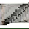 Mexen Roma hinged shower cubicle 80 x 80 cm, Transparent, Chrome + shower tray Flat, Black - 854-080-080-01-00-4070