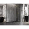 Mexen Lunar L right hinged shower cabin 100 x 100 cm, transparent, gold - 834L-100-100-50-00-P