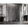Mexen Lunar L shower enclosure right hinged 75 x 70 cm, transparent, brushed gold - 834L-075-070-55-00-P