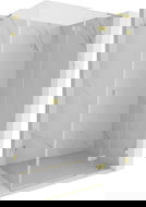 Mexen Lunar L right hinged shower cabin 80 x 70 cm, transparent, brushed gold - 834L-080-070-55-00-P