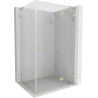 Mexen Lunar L right-side hinged shower cabin 85 x 70 cm, transparent, brushed gold - 834L-085-070-55-00-P