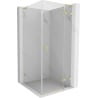 Mexen Lunar L Right Swing Shower Enclosure 80 x 80 cm, Transparent, Brushed Gold - 834L-080-080-55-00-P