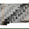 Mexen Roma hinged shower cubicle 120 x 80 cm, Transparent, Black + shower tray Flat, Black - 854-120-080-70-00-4070B