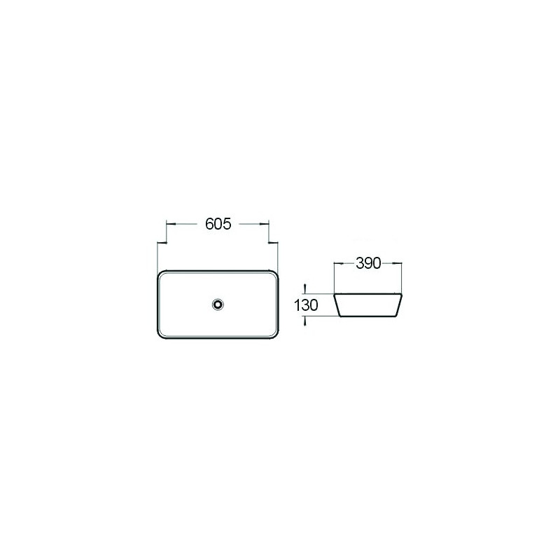 Mexen Moira countertop sink 60 x 39 cm, white - 21386000