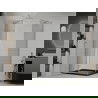 Mexen Roma hinged shower cubicle 120 x 80 cm, Transparent, Chrome + shower tray Flat, Black - 854-120-080-01-00-4070