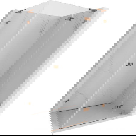 Mexen Lunar L right hinged shower cabin 90 x 70 cm, transparent, rose gold - 834L-090-070-60-00-P