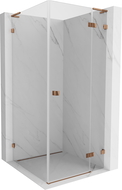 Mexen Lunar L shower cabin right hinged 80 x 80 cm, transparent, pink gold - 834L-080-080-60-00-P