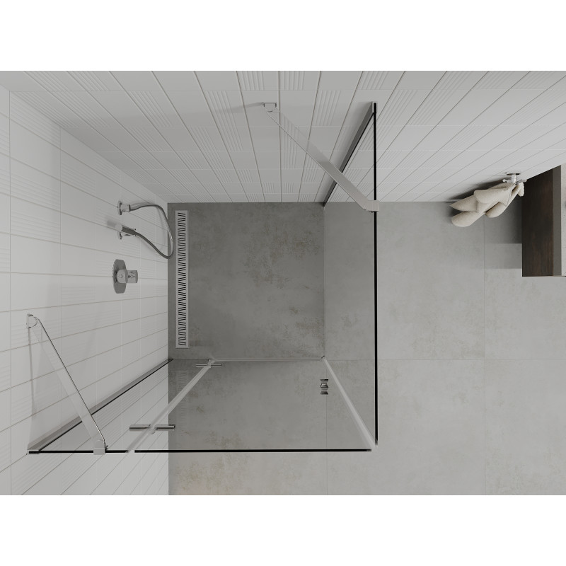 Mexen Roma swing shower cabin 90 x 90 cm, transparent, chrome - 854-090-090-01-00