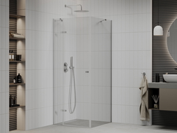 Mexen Roma hinged shower cubicle 90 x 90 cm, Transparent, Chrome - 854-090-090-01-00