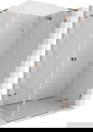 Mexen Lunar L shower enclosure swing right 95 x 90 cm, transparent, rose gold - 834L-095-090-60-00-P