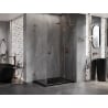 Mexen Lunar L shower enclosure right opening 95 x 90 cm, transparent, rose gold - 834L-095-090-60-00-P