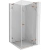 Mexen Lunar L right pivot shower enclosure 90 x 90 cm, transparent, brushed copper - 834L-090-090-65-00-P