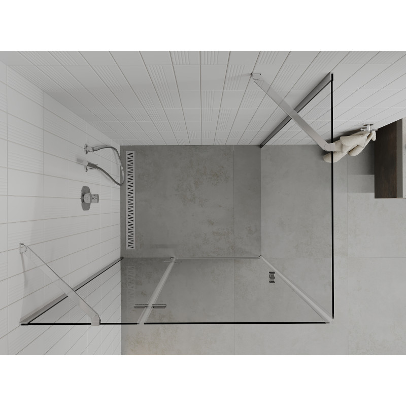 Mexen Roma swing shower cabin 70 x 100 cm, transparent, chrome - 854-070-100-01-00