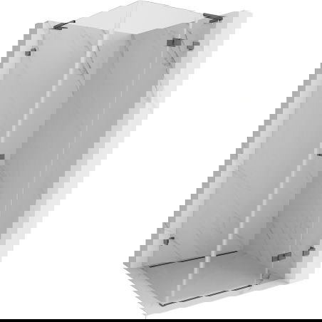 Mexen Lunar L right hinged shower cabin 70 x 70 cm, transparent, brushed gun gray - 834L-070-070-66-00-P